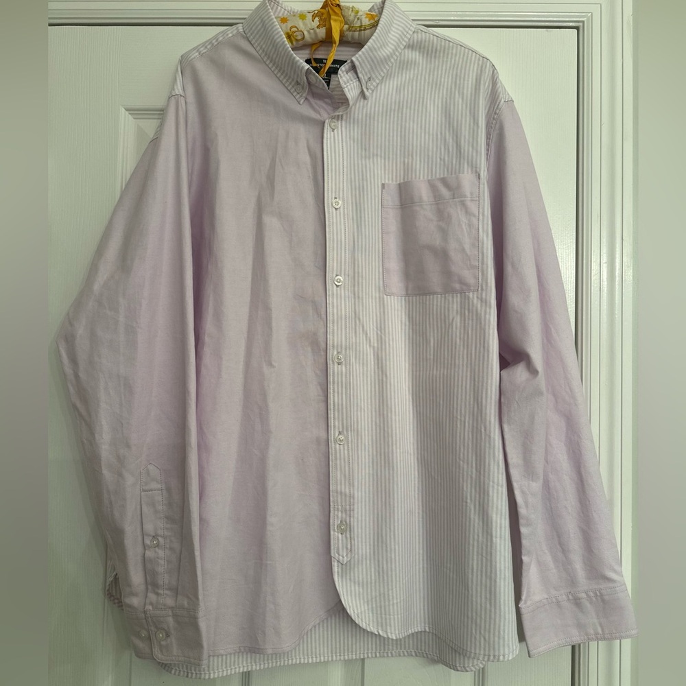 Houston White x Target Stripes & Solid Shirt Mens XL Button Down 100% Cotton NEW